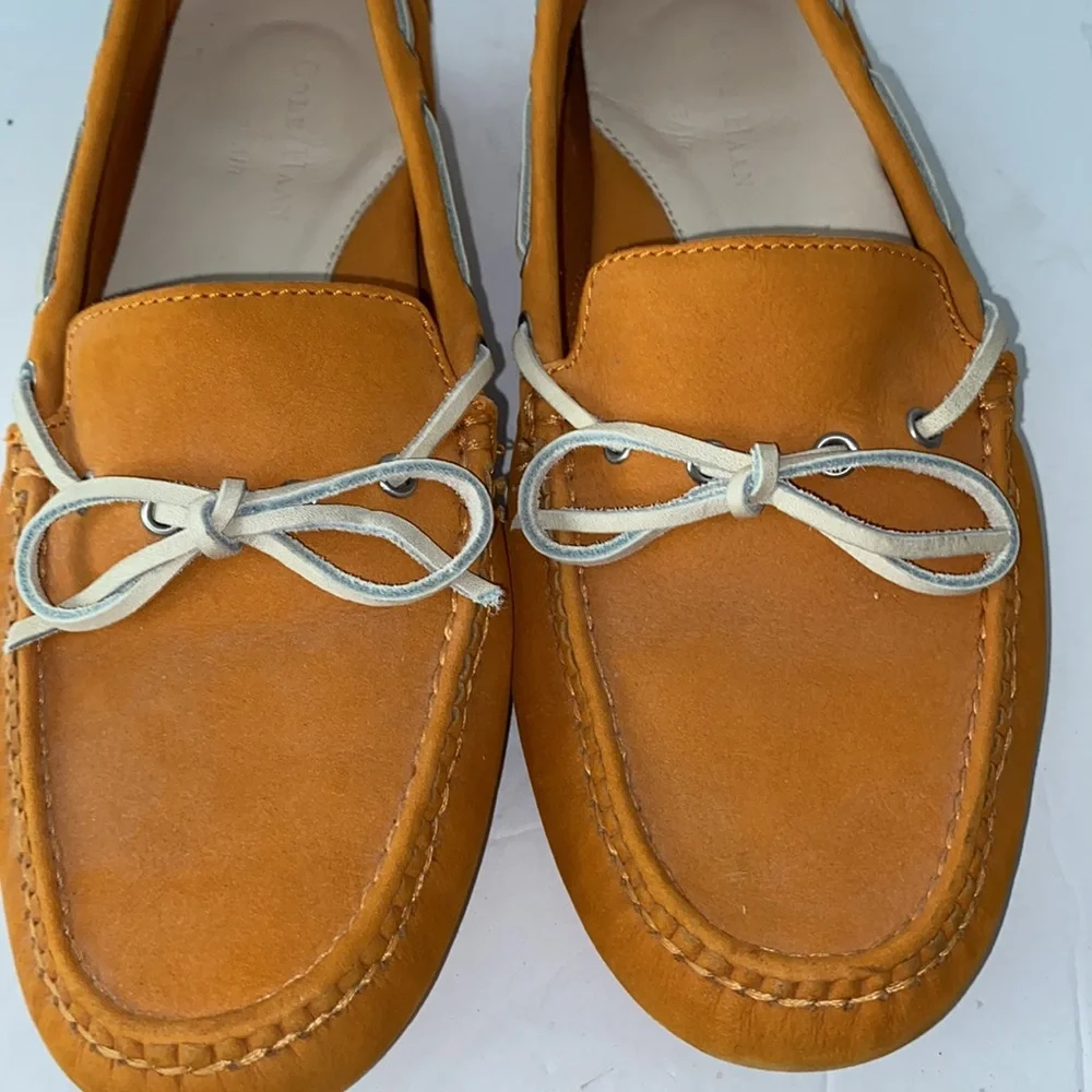 Cole Haan +Nike Air Collaboration Orange Suede Driving Loafer